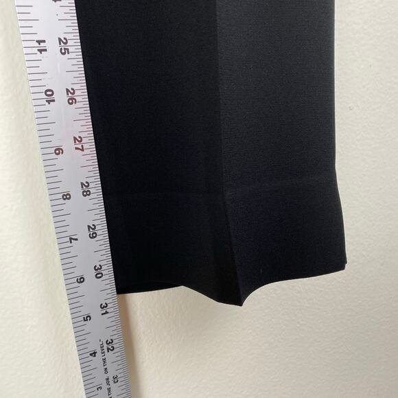 Lafayette 148 Bleecker Pants Size 10 Black Slim Leg Trouser Minimalist Designer - Picture 16 of 16